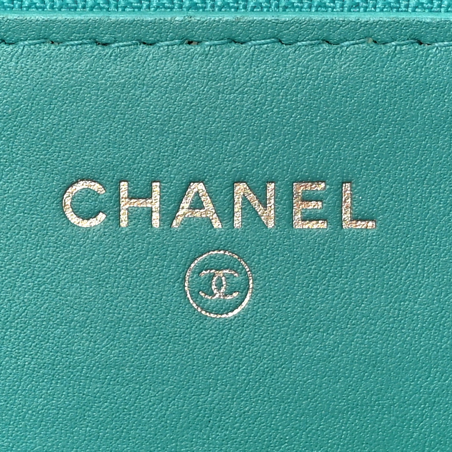 Lambskin Quilted Boy Wallet On Chain WOC Turquoise