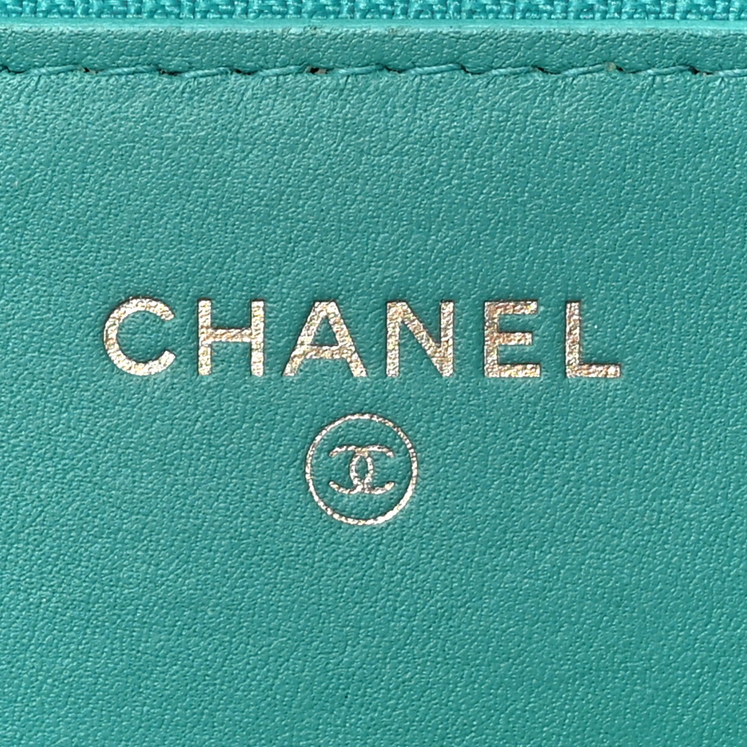 Chanel Lambskin Quilted Boy Wallet On Chain WOC Turquoise 8 of 9