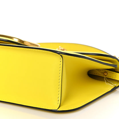 Valentino Garavani Calfskin Vlogo Loco Shoulder Bag Bright Lemon 9 of 9