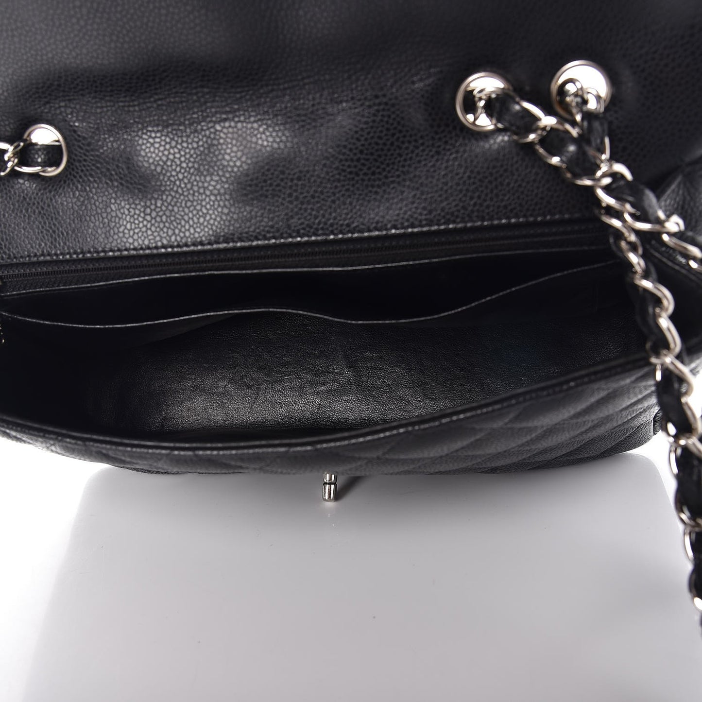 Caviar Quilted Jumbo Single Flap Black