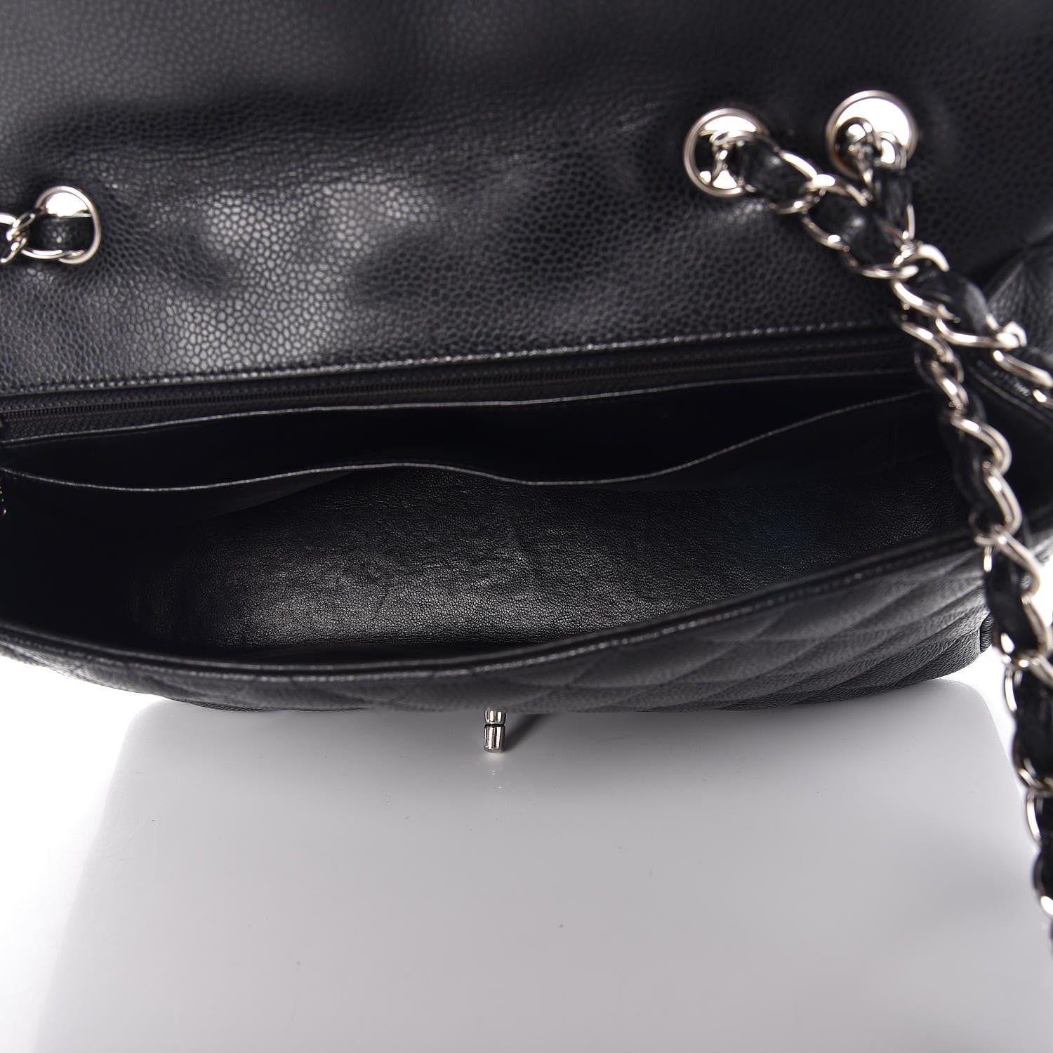 Chanel Caviar Quilted Jumbo Single Flap Black 6 of 8