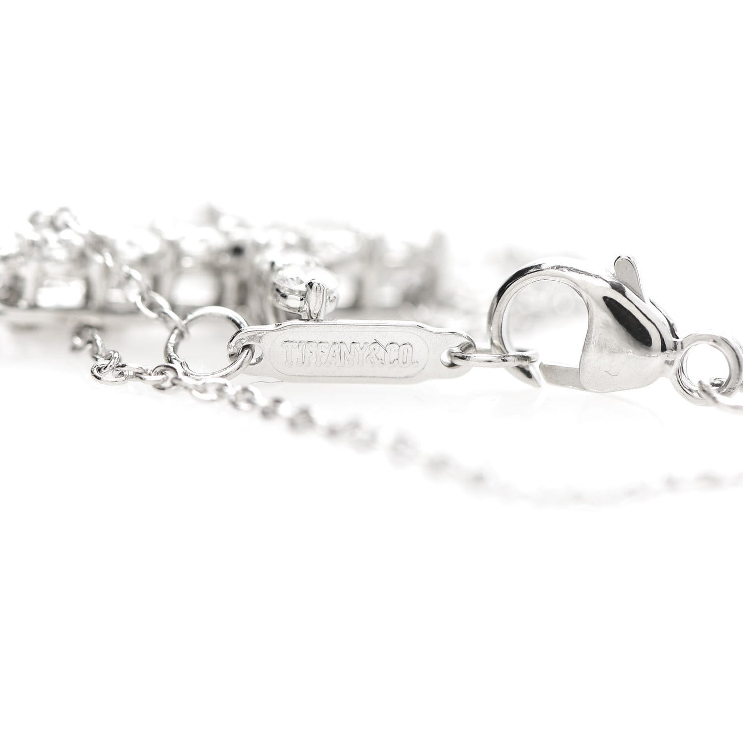 Platinum Diamond Small Cross Pendant Necklace