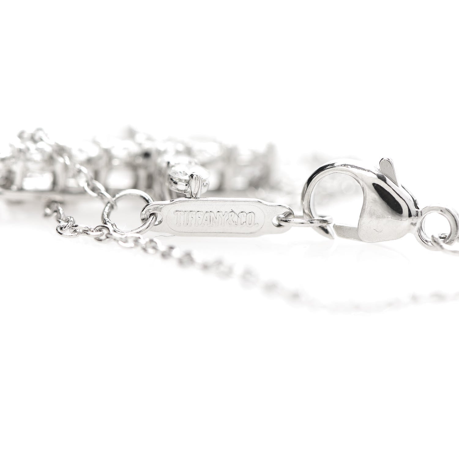 Tiffany Platinum Diamond Small Cross Pendant Necklace 13 of 14