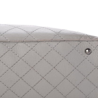 Chanel Calfskin Stitched Medium Shopping Tote Grey 14 of 16