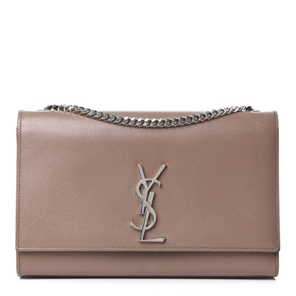 Saint Laurent Grain De Poudre Medium Monogram Kate Satchel Fard 1 of 9