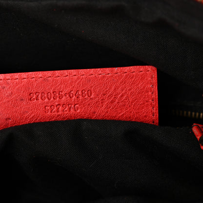 Balenciaga Agneau Classic Hardware Premier Clutch Rouge Coquelicot 8 of 11