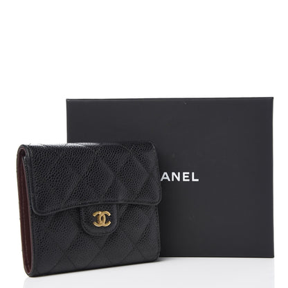 Chanel Caviar Quilted Compact Flap Wallet Black 9 of 9