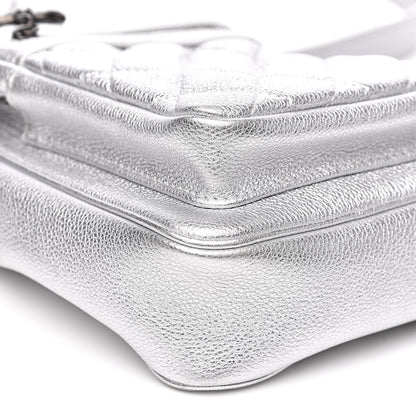 Chanel Metallic Calfskin Camera Case Silver 8 of 11