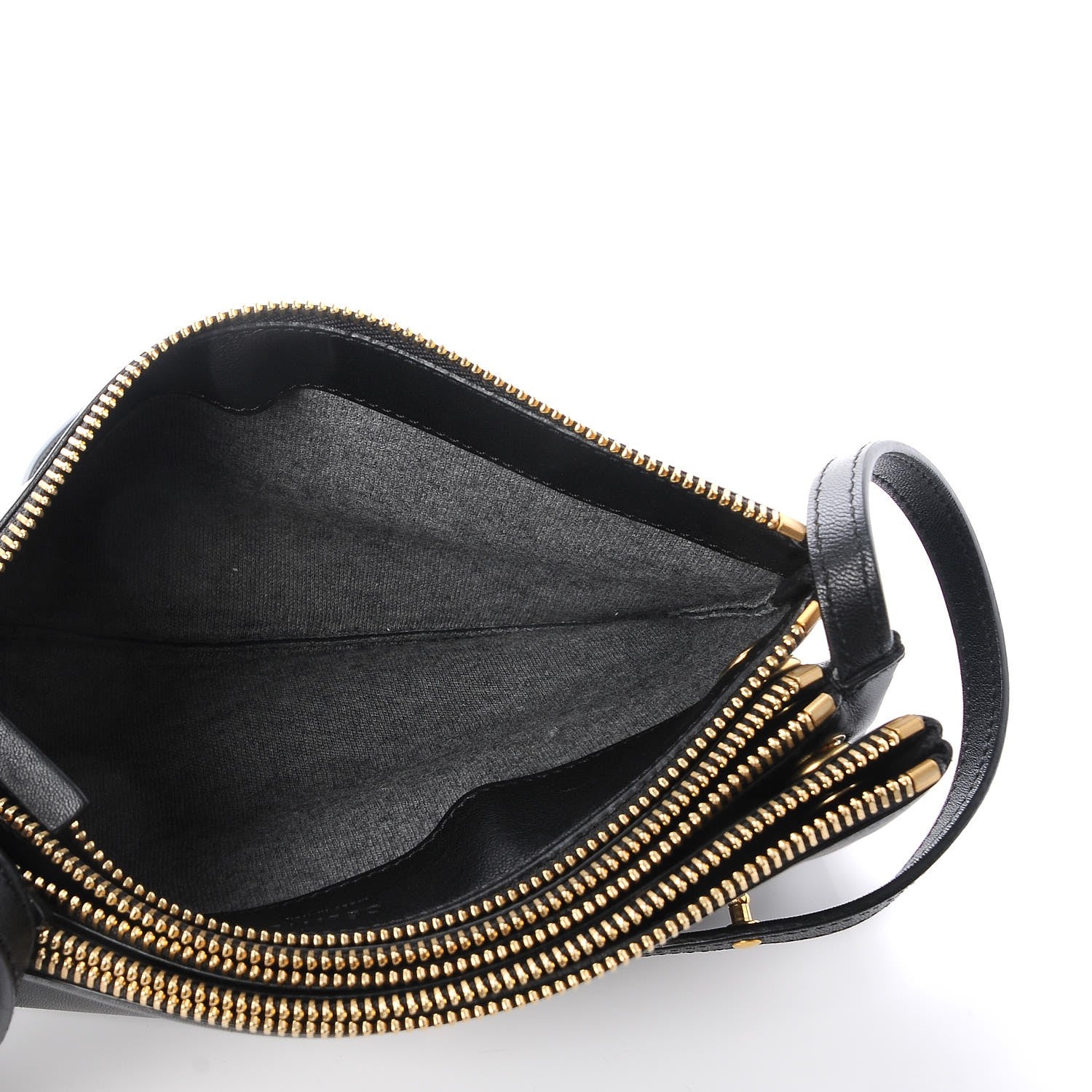 Celine Lambskin Small Trio Crossbody Bag Black 5 of 9