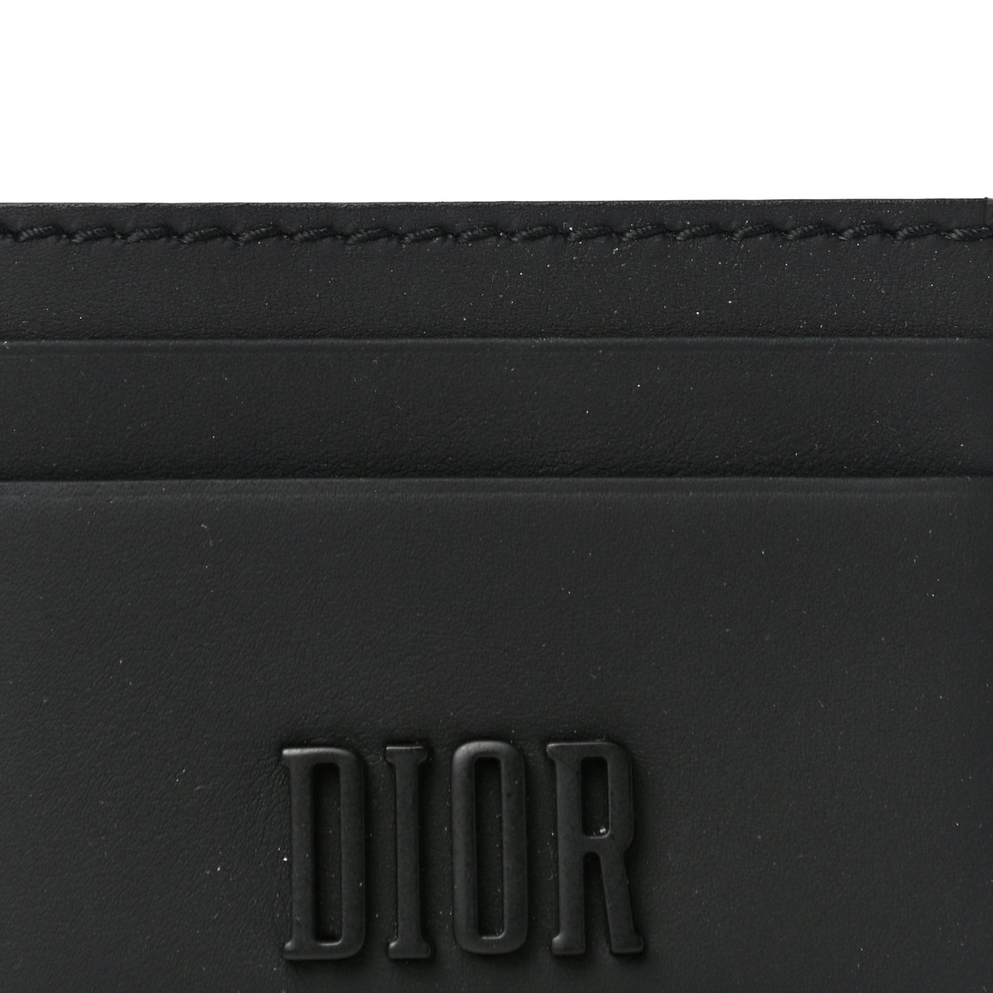 Calfskin D-Fence Card Holder Black