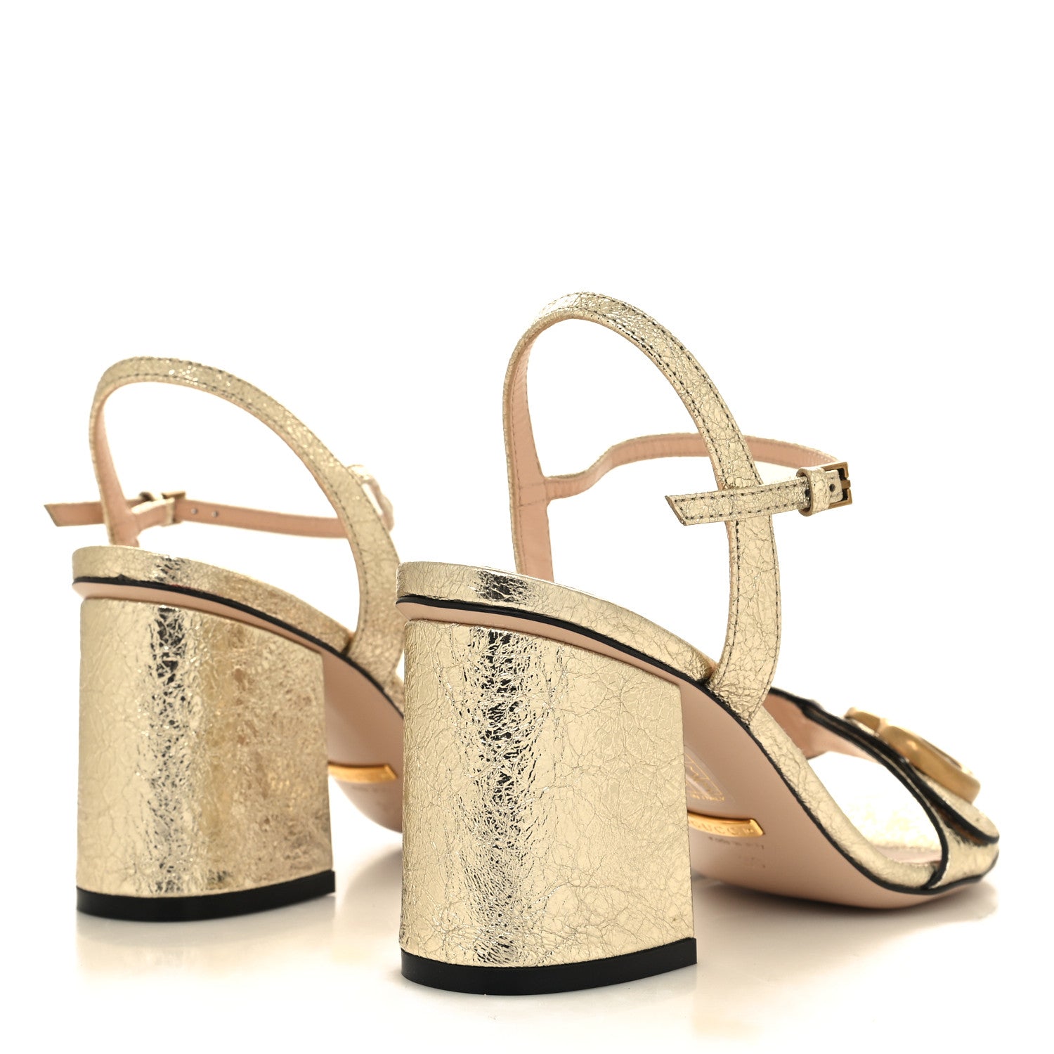 Gucci Galassia GG Marmont Ankle Wrap 75mm Sandals 36 Platino 4 of 8