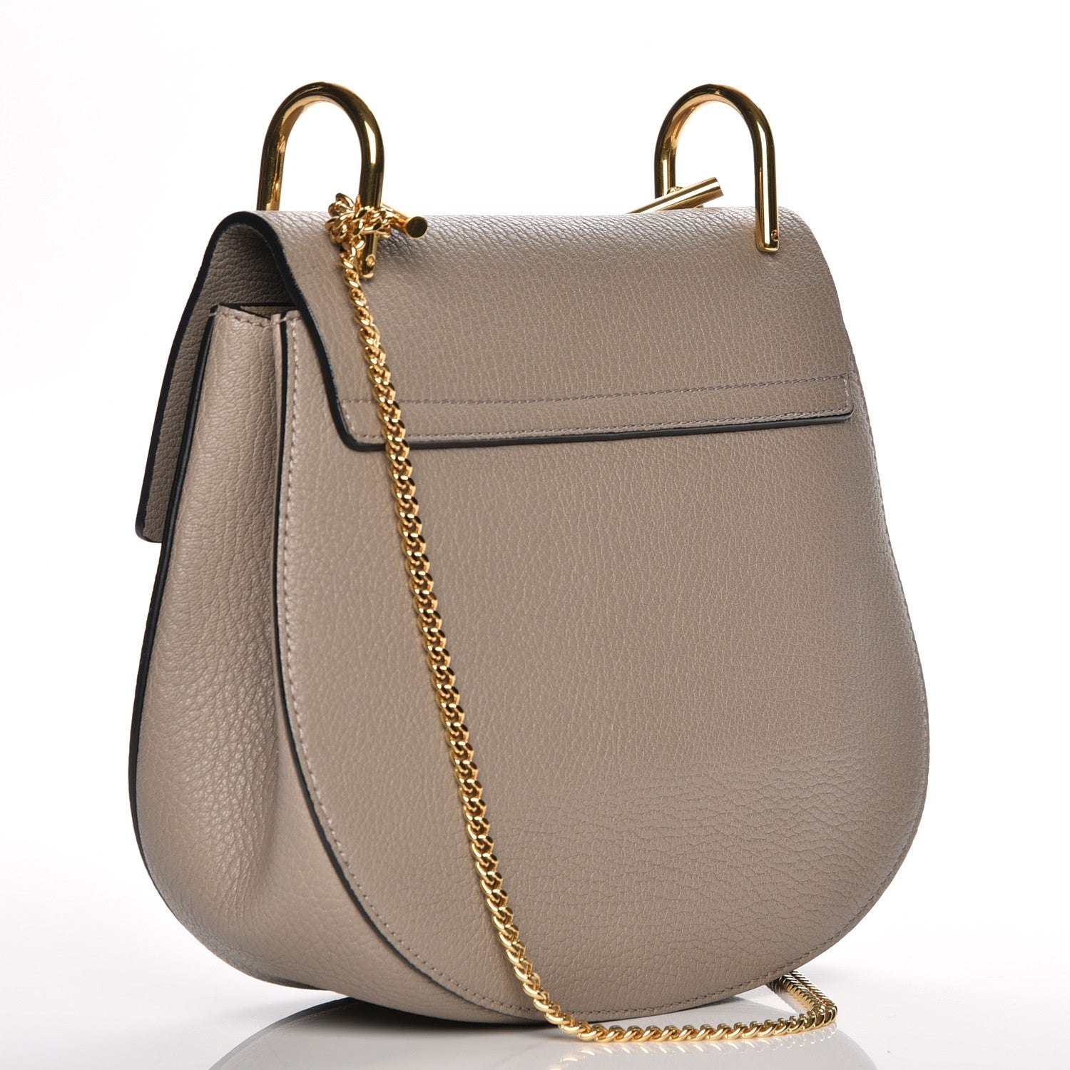 Chloe Grained Lambskin Drew Shoulder Bag Motty Grey 3 of 8