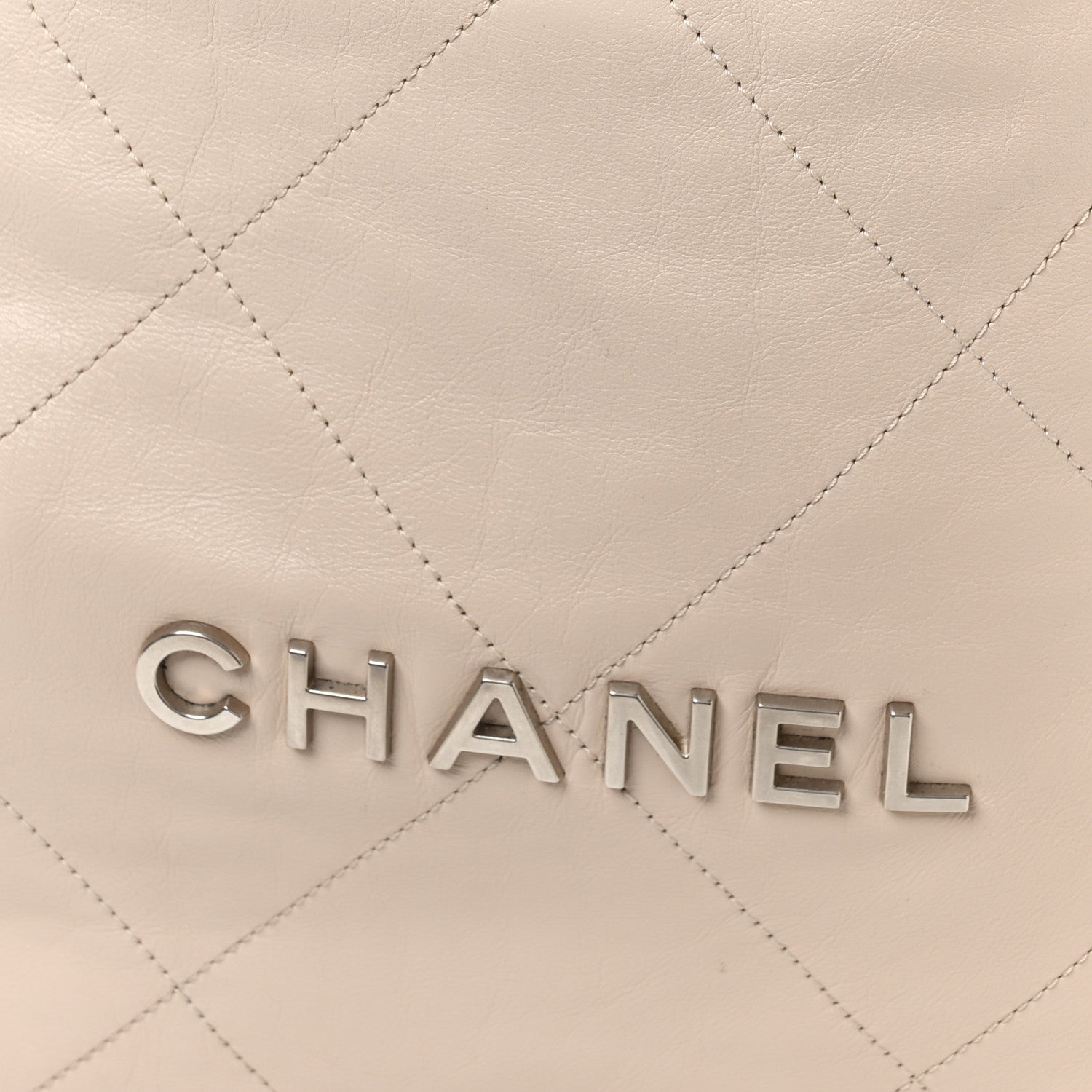 Chanel Shiny Calfskin Quilted Small Chanel 22 Ecru 9 of 11