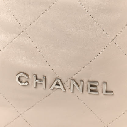 Chanel Shiny Calfskin Quilted Small Chanel 22 Ecru 9 of 11
