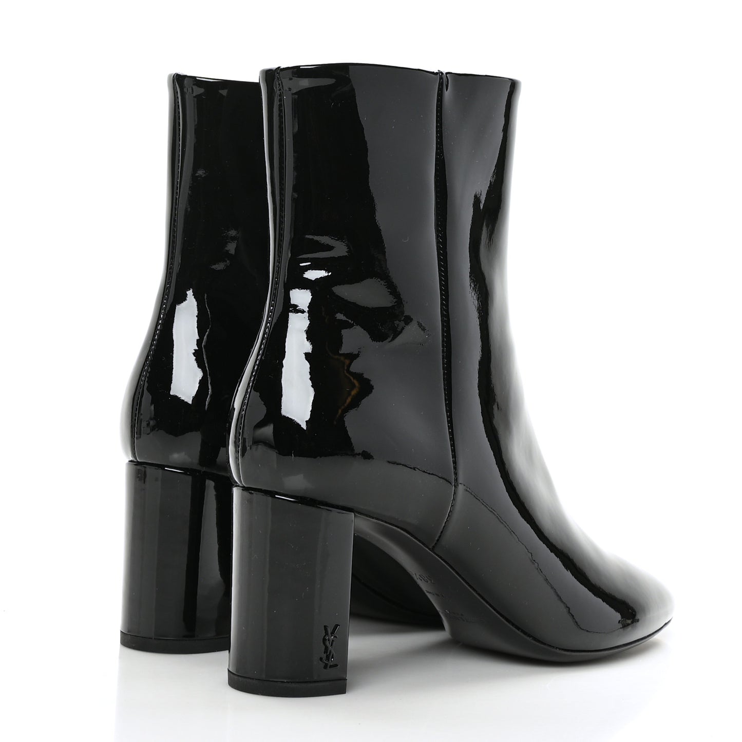 Patent Loulou Ankle Zip Boot 38.5 Black