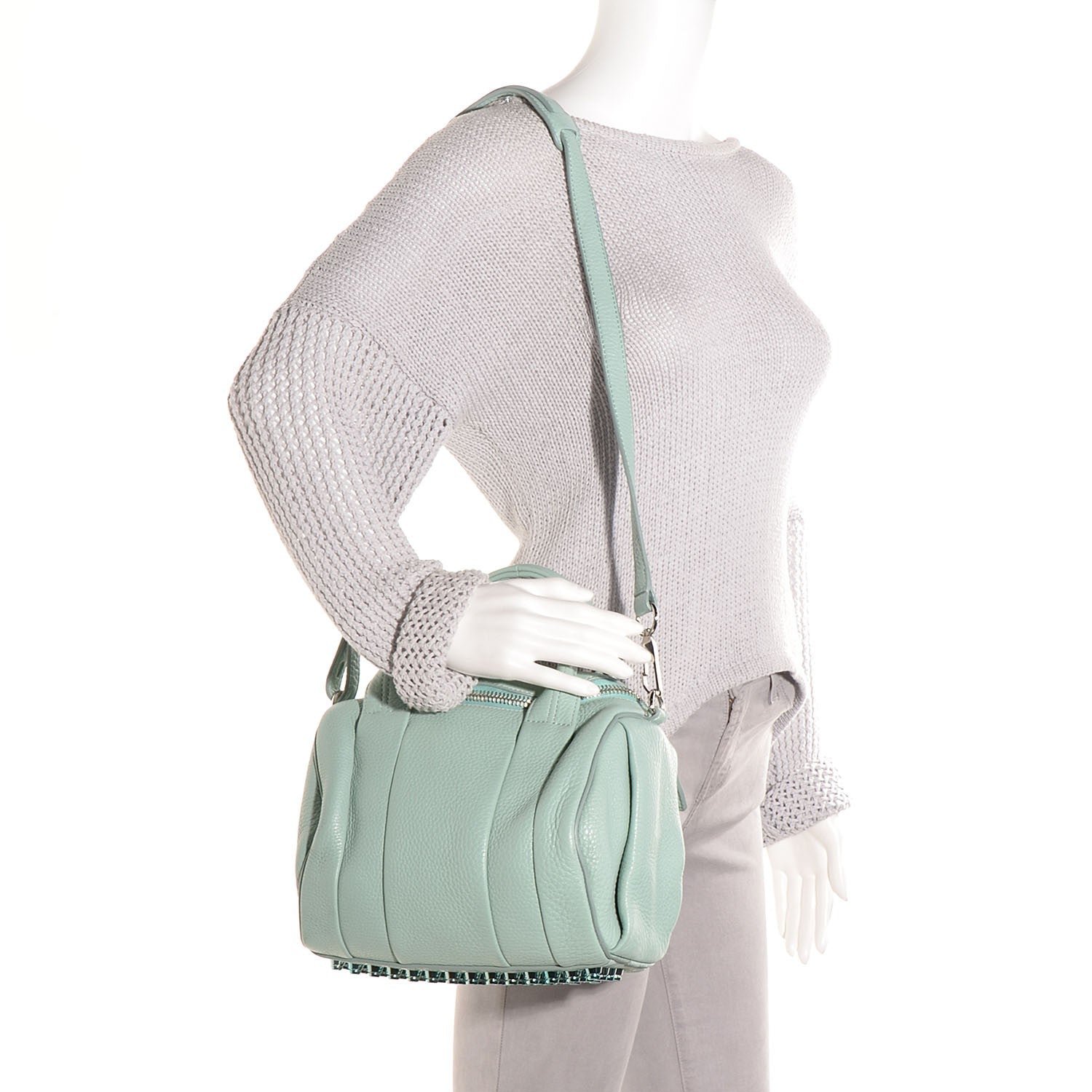 Alexander Wang Pebbled Calfskin Rockie Peppermint 2 of 8