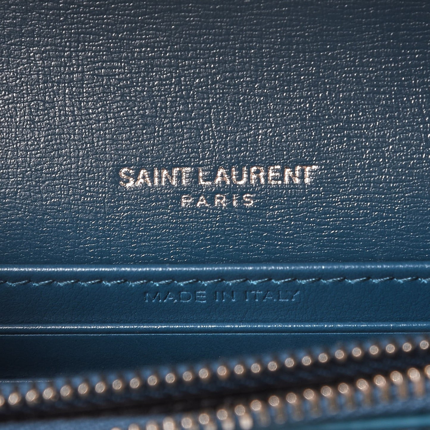 Calfskin Monogram Sunset Chain Wallet Peacock