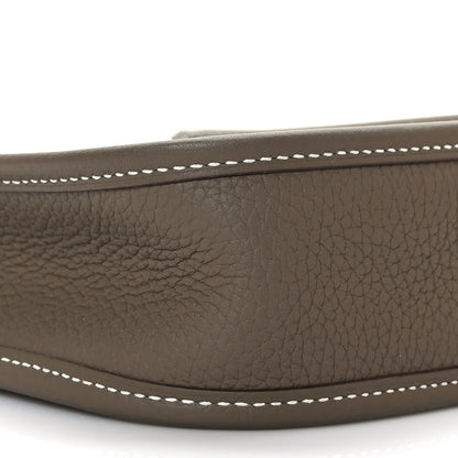 Hermes Taurillon Clemence Amazone Evelyne TPM Etoupe Bleu Indigo 8 of 10