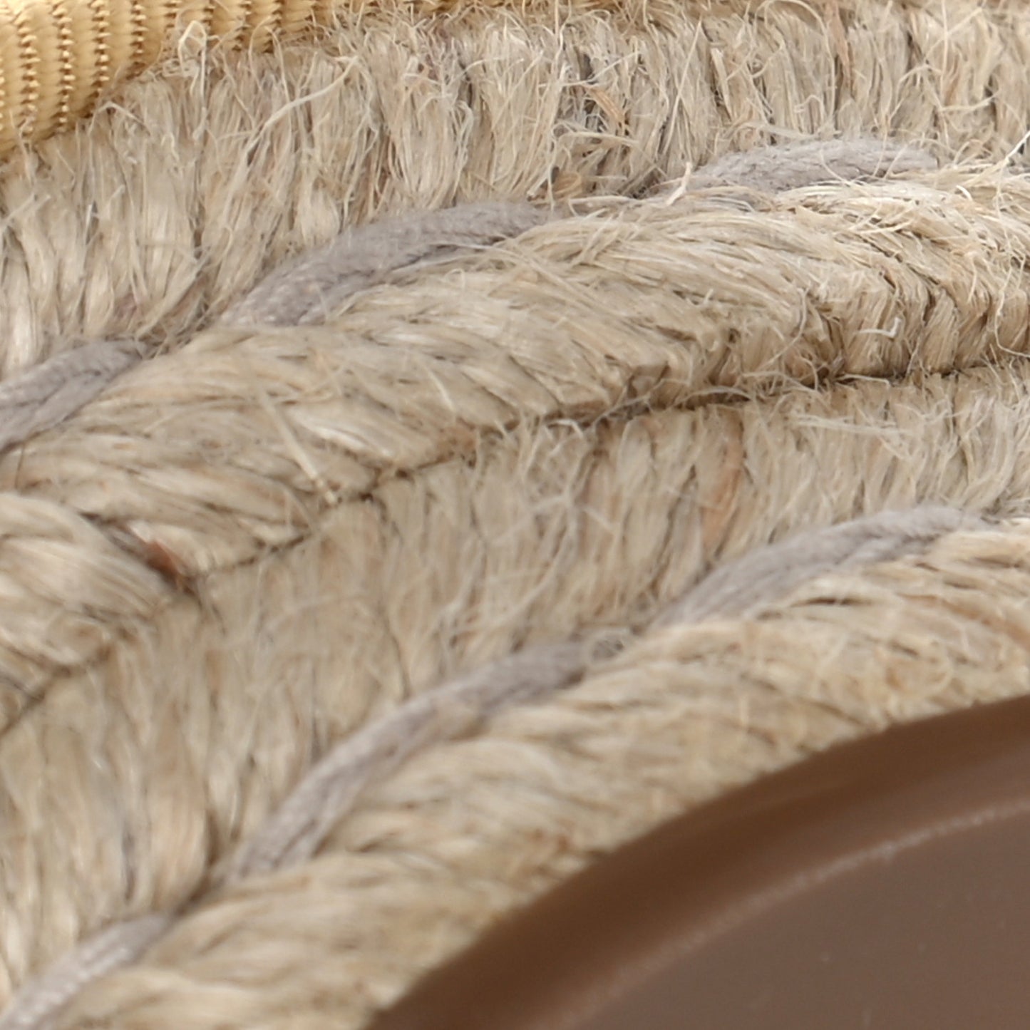 Raffia FF Embroidered Espadrille Platform Sandals 38 Natural