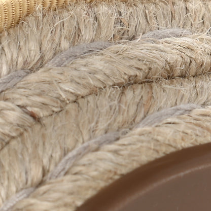 Fendi Raffia FF Embroidered Espadrille Platform Sandals 38 Natural 9 of 11