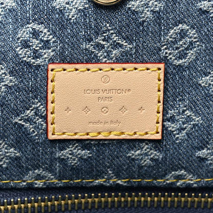 Louis Vuitton Monogram Denim CarryAll MM Blue 8 of 11