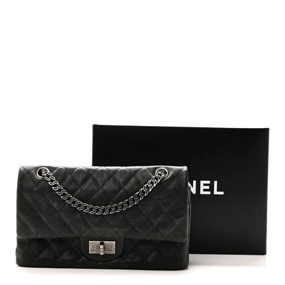 Chanel Washed Caviar Quilted 2.55 Reissue 225 Bijoux Chain Flap  Black 11 of 11