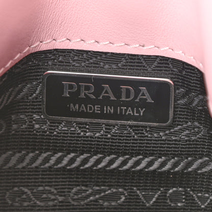 Prada Spazzolato Mini Cleo Flap Adjustable Strap Shoulder Bag Alabastro Black 6 of 9