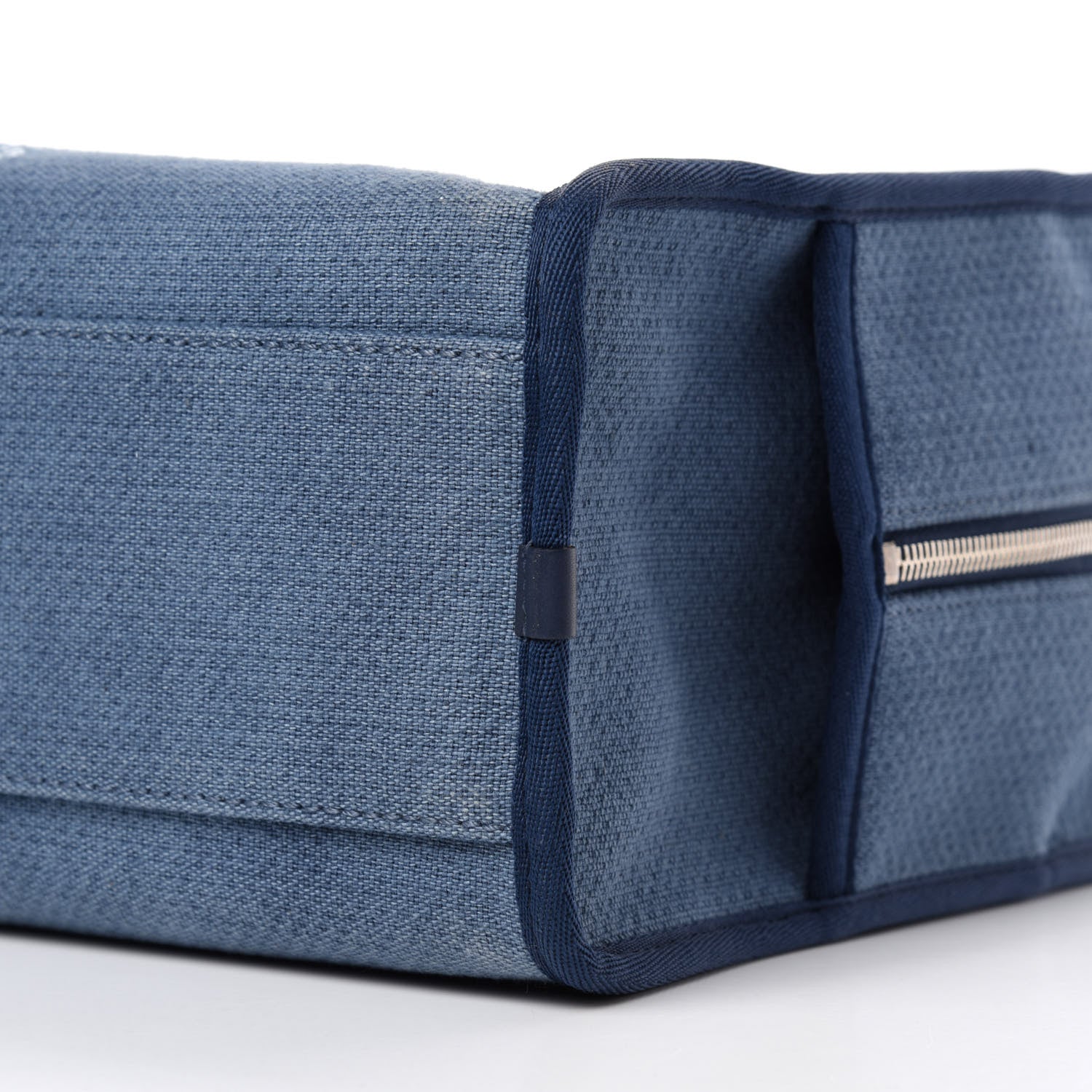 Chanel Denim Deauville Bowling Bag Blue 7 of 11
