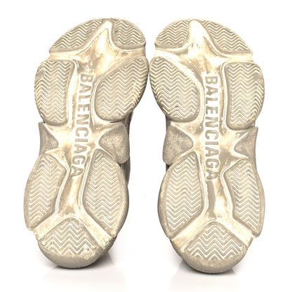 Balenciaga Fabric Mesh Distressed Womens Triple S Sneakers 38 Beige 5 of 7