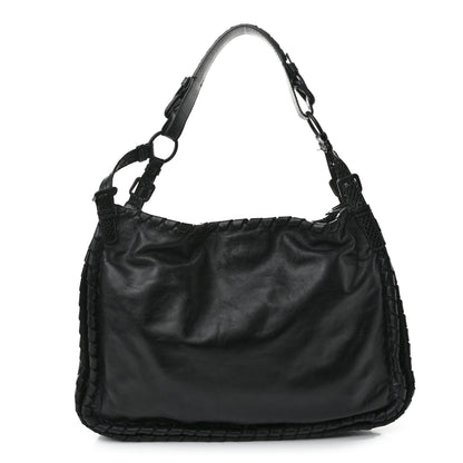 Bottega Veneta Nappa Intrecciato Snakeskin Hobo Black 1 of 10