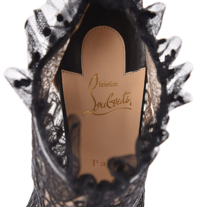 Christian Louboutin Lace Kid Henrietta 100 Booties 39.5 Black 5 of 8
