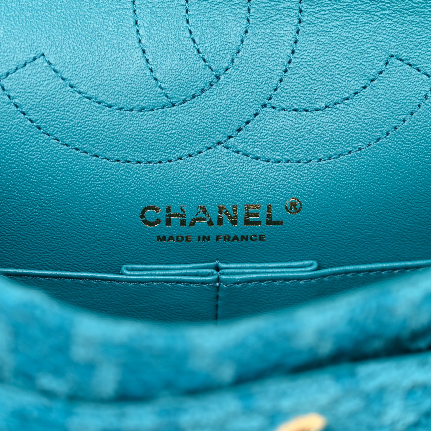 Chanel Wool Tweed Quilted 2.55 Reissue 225 Flap Blue 6 of 12