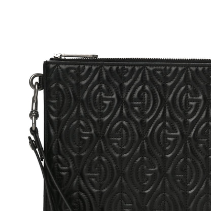 Gucci Calfskin G Rhombus Quilted Documents Holder Black 7 of 9