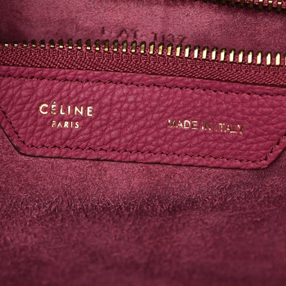 Celine Baby Drummed Calfskin Micro Luggage Plum 6 of 8