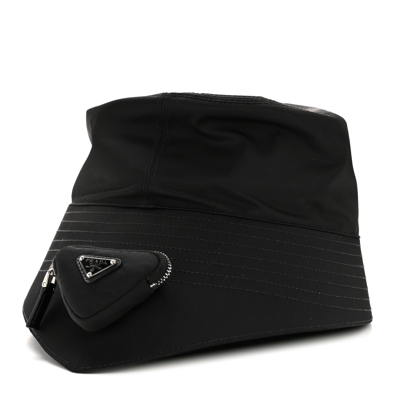 Prada Re-Nylon Mens Multifunctional Bucket Hat XXL Black 1 of 10