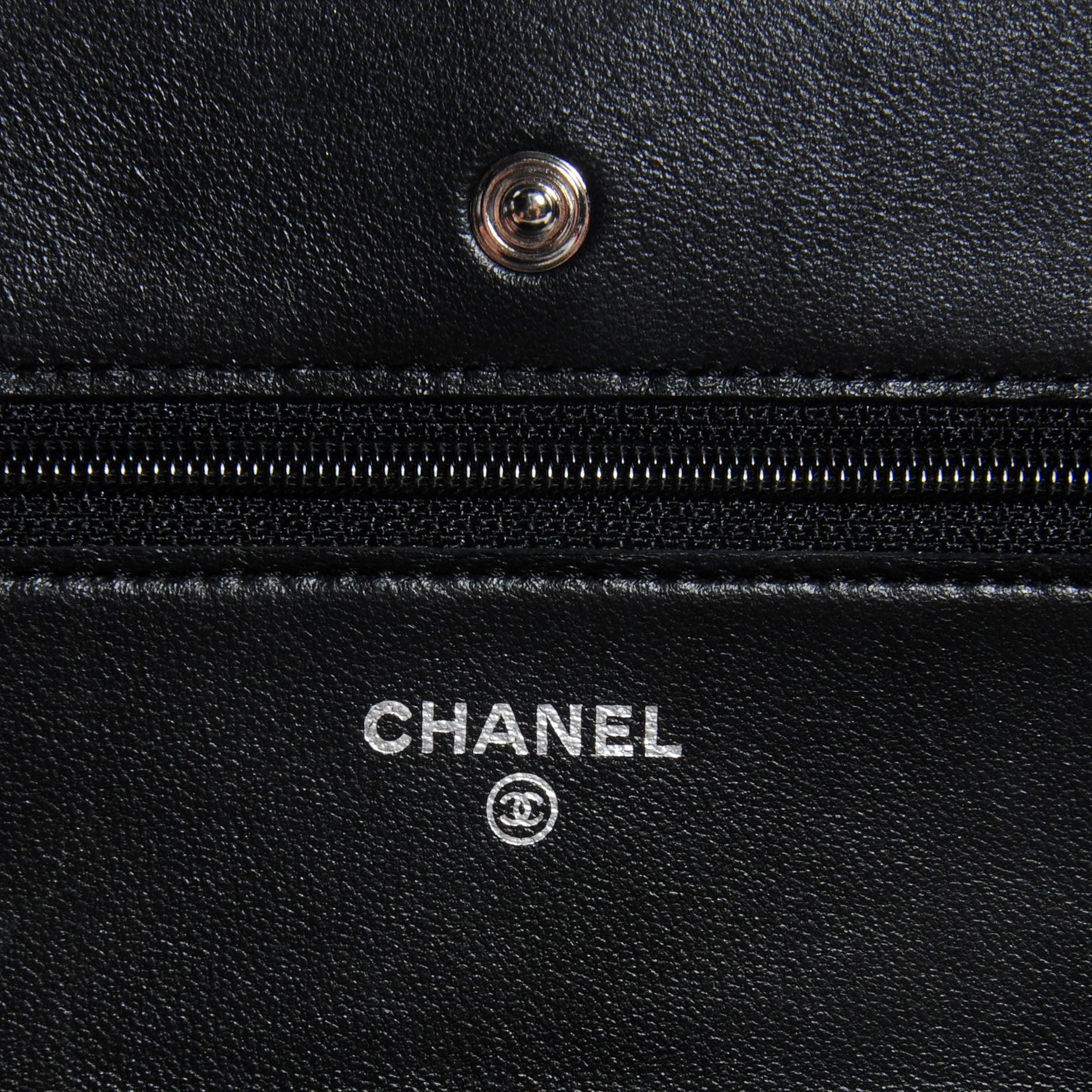 Chanel Lambskin Quilted Wallet On Chain WOC Black 7 of 10