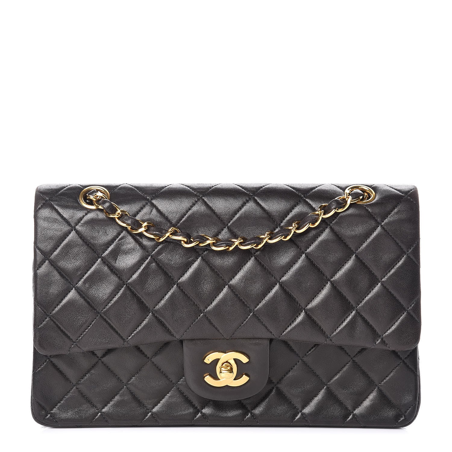 Chanel Lambskin Quilted Medium Double Flap Black 1 of 19