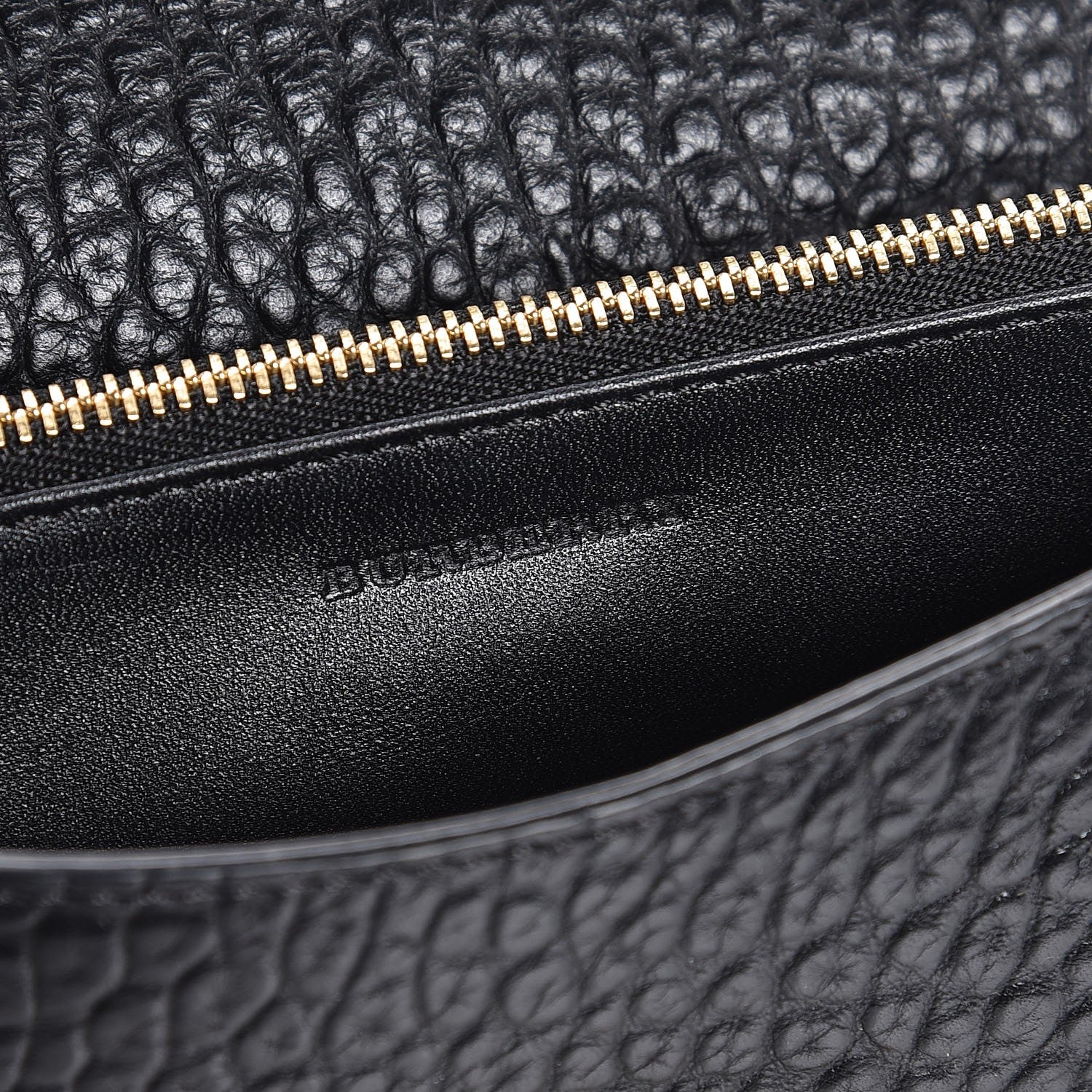 Burberry Signature Grain Small Madison Chain Clutch Black 6 of 6