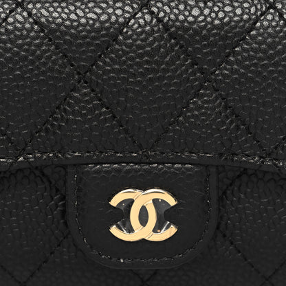 Chanel Caviar Quilted Flap Card Holder Wallet Black 9 of 10