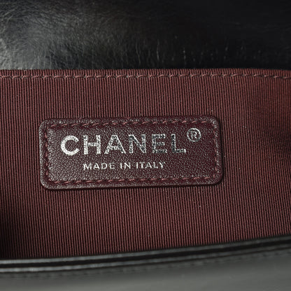 Chanel Glazed Calfskin Quilted Small Boy Chained Flap Black 6 of 10