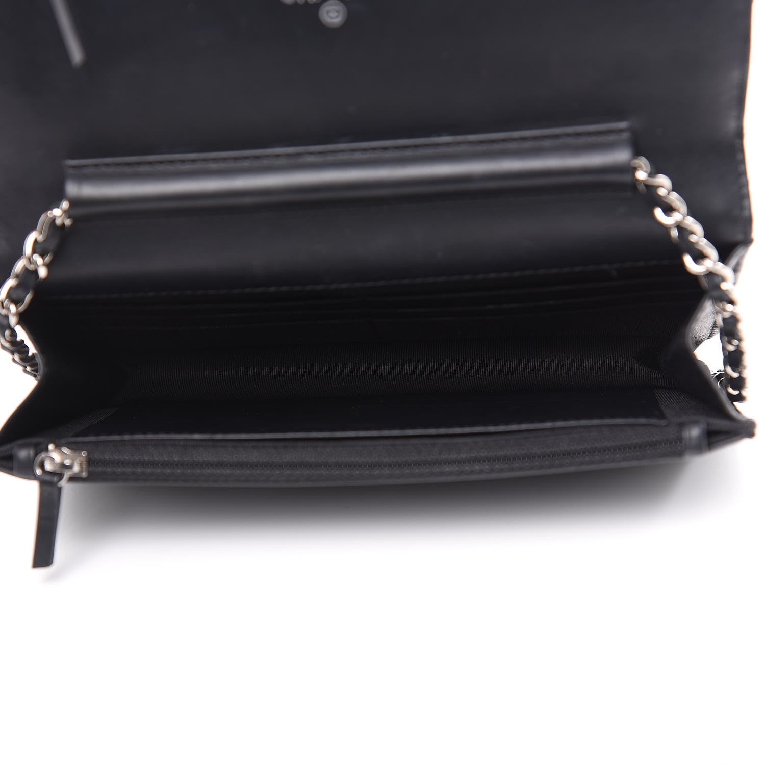 Chanel Patent Quilted Wallet On Chain WOC Black 5 of 15