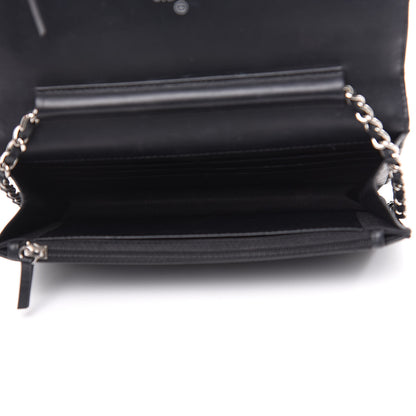 Chanel Patent Quilted Wallet On Chain WOC Black 5 of 15