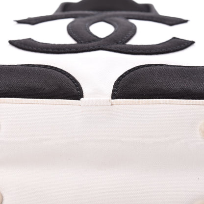 Chanel Canvas CC Handbag Black White 15 of 15