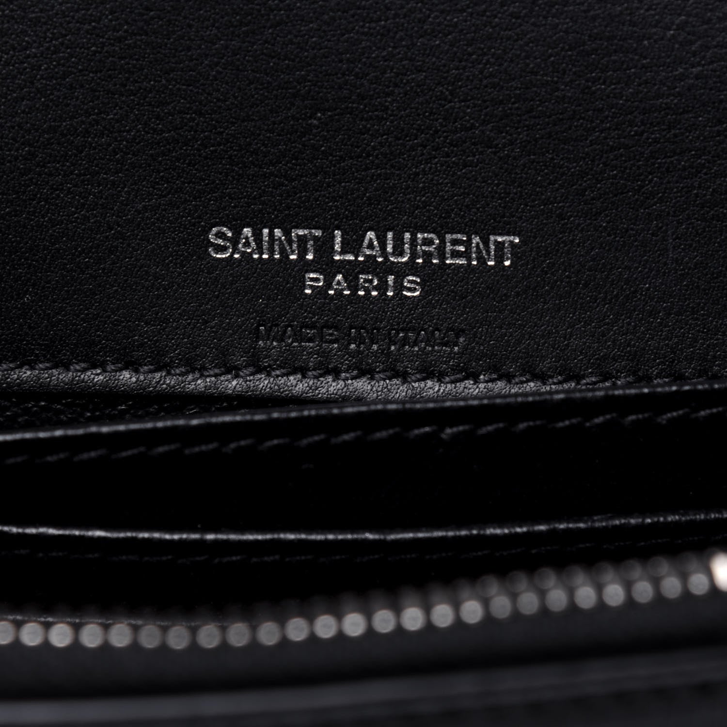 Saint Laurent Calfskin Lizard Embossed Monogram Kate Belt Bag Black 6 of 13