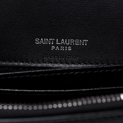 Saint Laurent Calfskin Lizard Embossed Monogram Kate Belt Bag Black 6 of 13