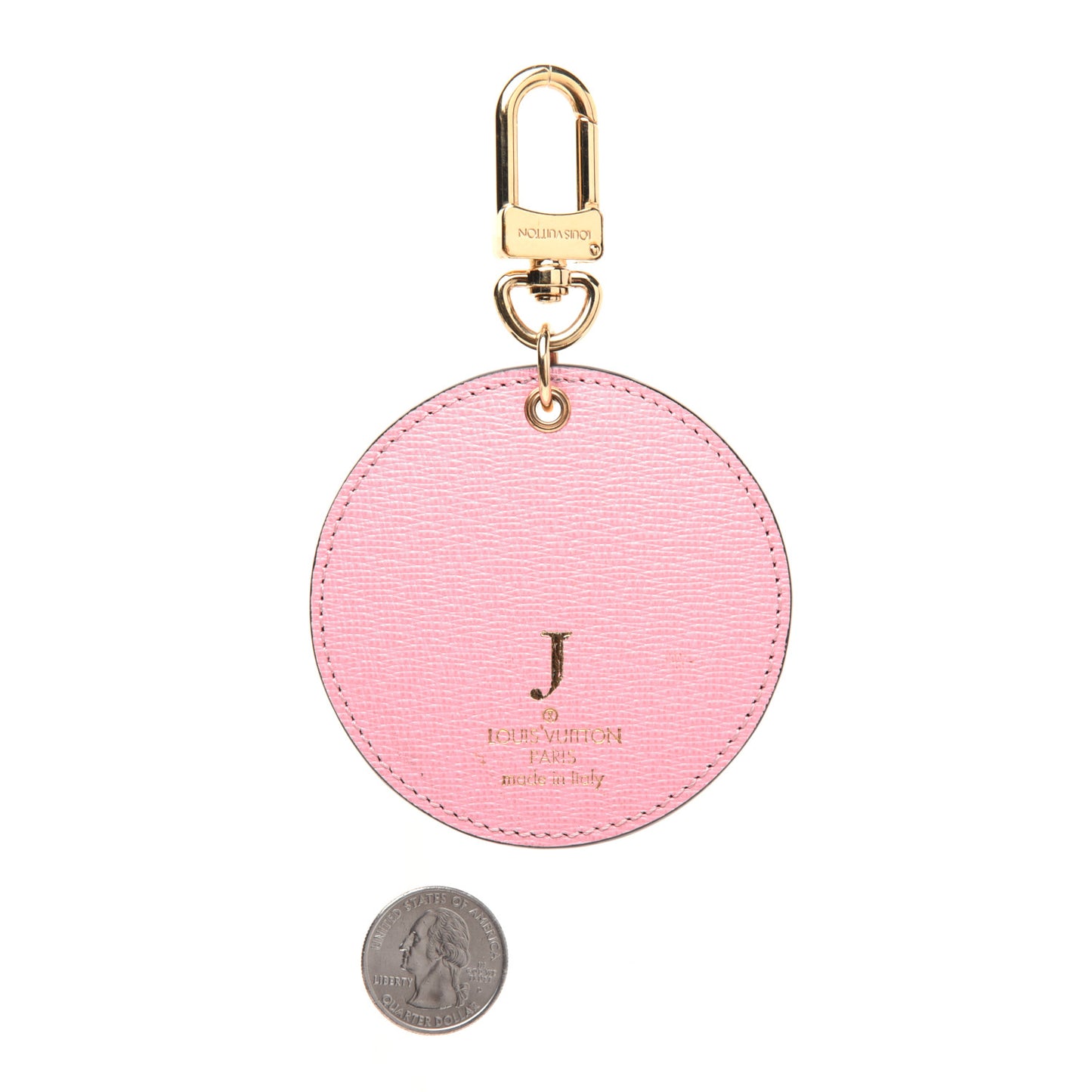 Monogram Jungle Dots Bag Charm Key Ring Sugar Pink Poppy