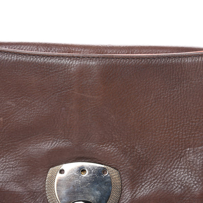 Prada Glace Calfskin Studded Detachable Clutch Shoulder Bag Bruciato 9 of 15