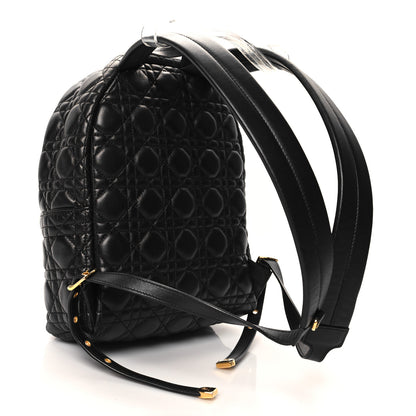 Christian Dior Lambskin Cannage Backpack Black 3 of 9