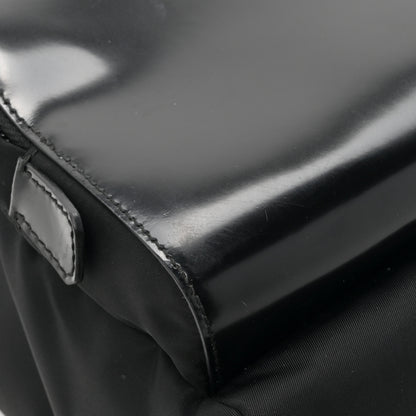 Prada Nylon Brushed Calfskin Mini Backpack Black 10 of 13