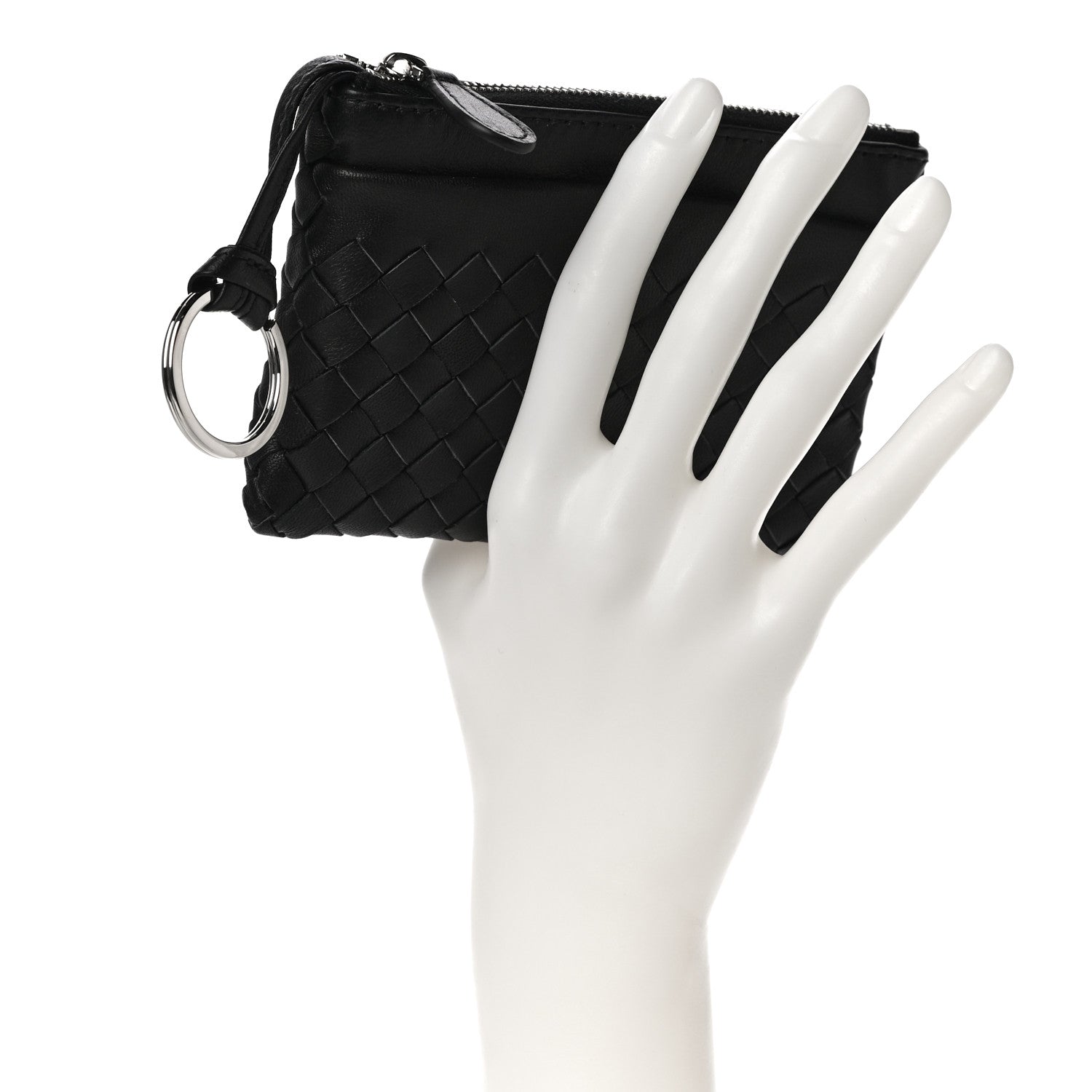 Bottega Veneta Nappa Intrecciato Key Holder Black 2 of 9